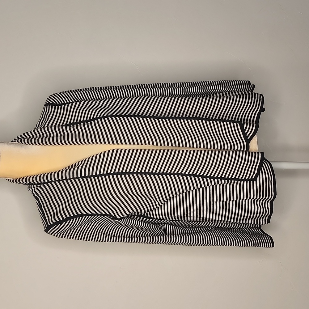 Size X Talbot's black and white stripe cardigan sweater.      E63